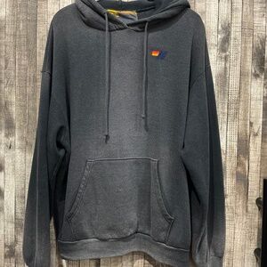 AVIATOR NATION UNISEX FADED HOODIE/GRAY …SMOKE